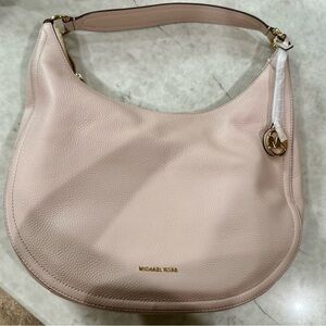 Michael Kors Pink Hobo Bag with Textured Leather